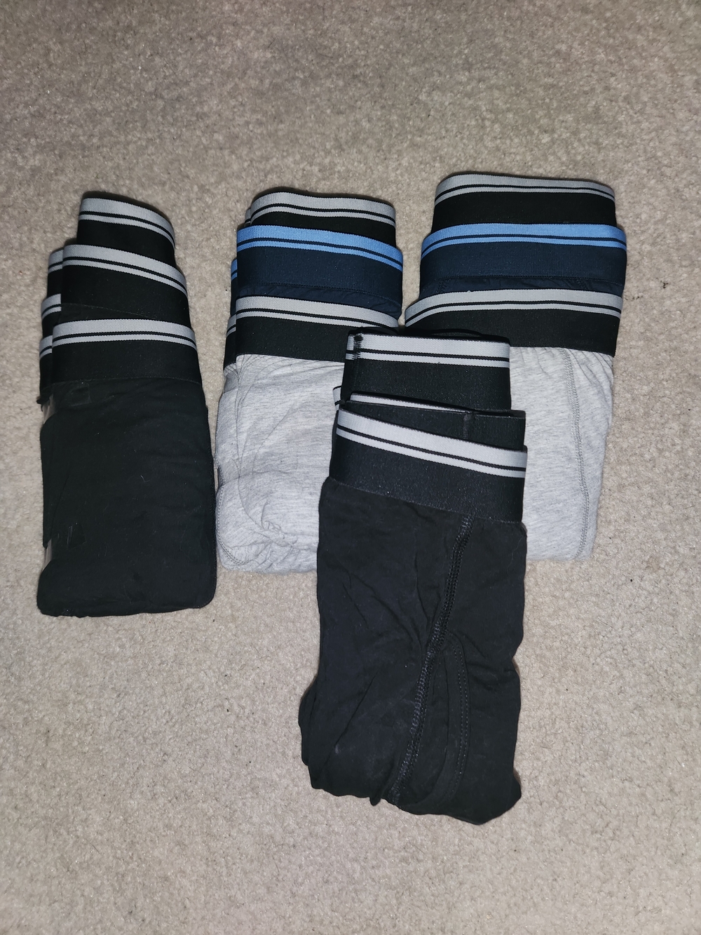 Men's Kirkland Cotton Stretch Boxer Briefs - Black & Gray 11 Total